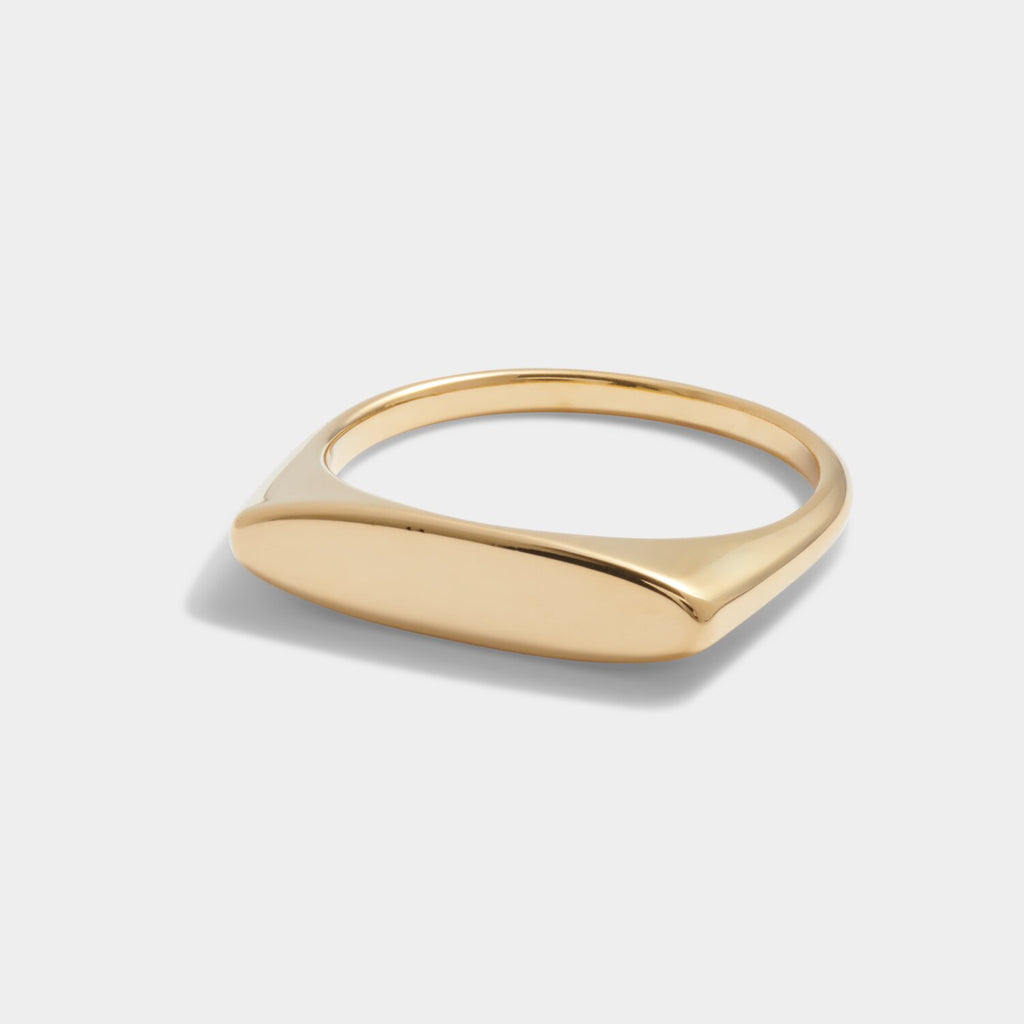 Signet Waterproof Gold Ring