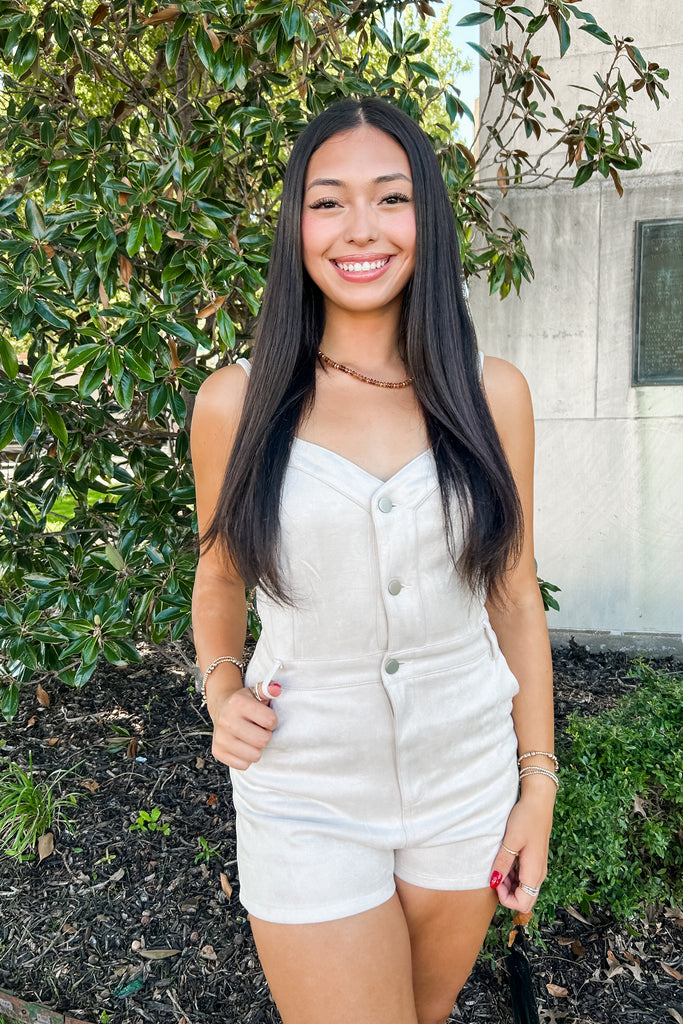 Soft Crush Suede Romper