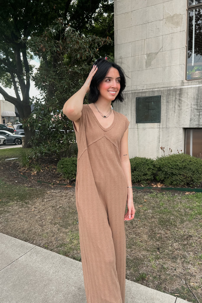 Kaitlyn Ribbed Knit Jumpsuit