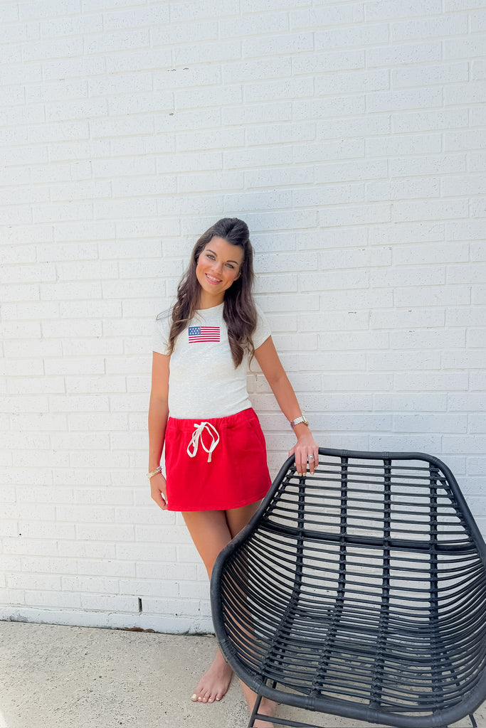 USA Top- Grey