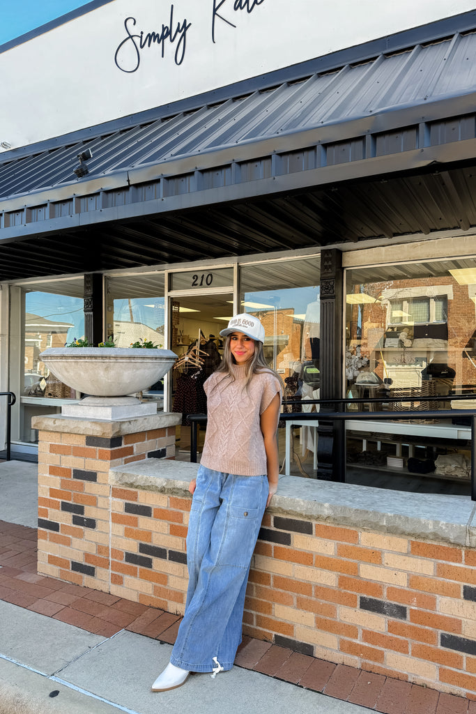 The Autumn Stone Knitted Vest Top - Oatmeal