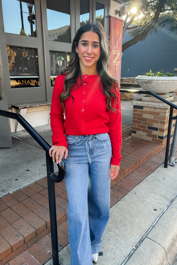 Norrah Cardigan - Red