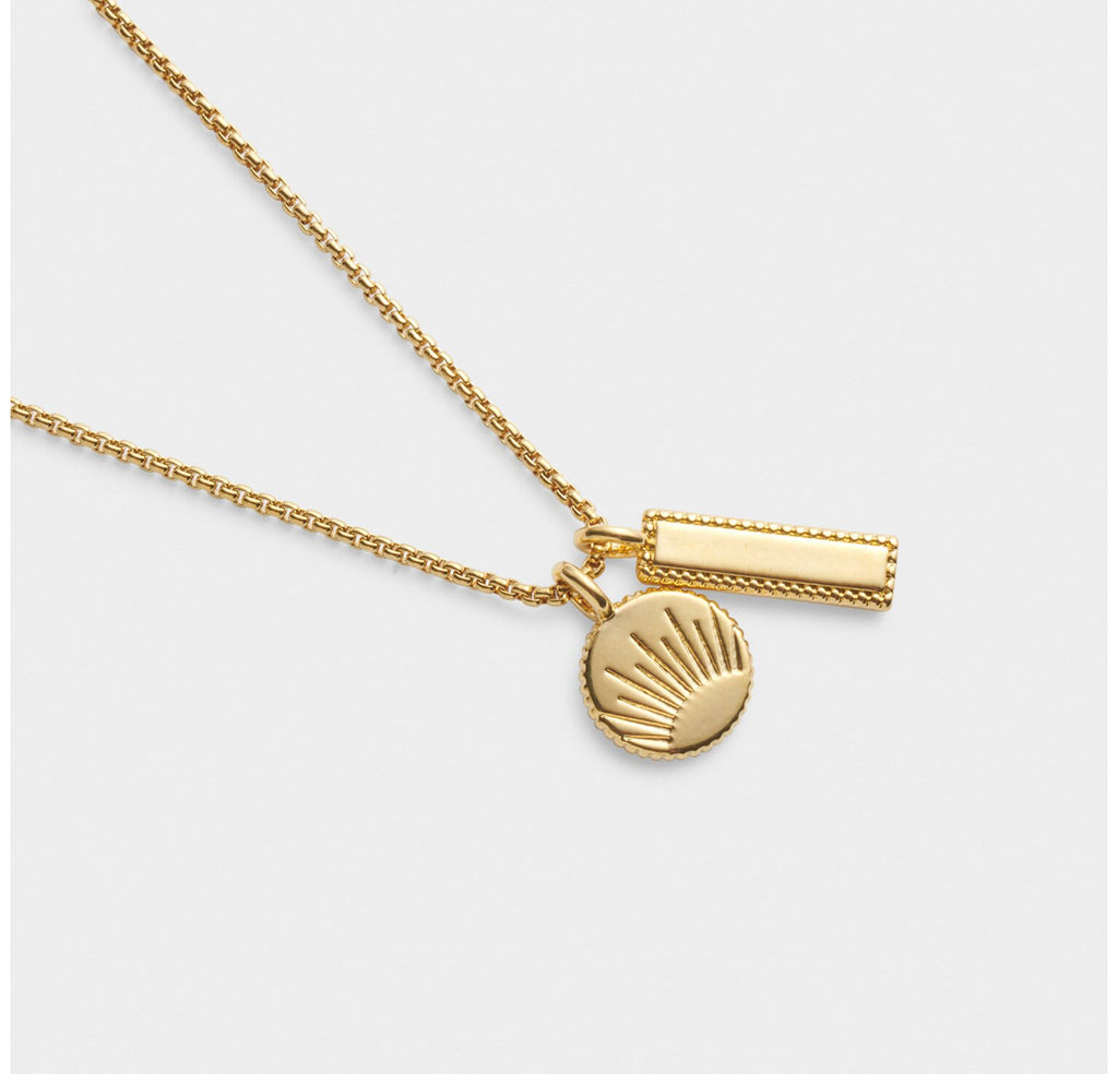 Positivity Waterproof Gold Charm Necklace