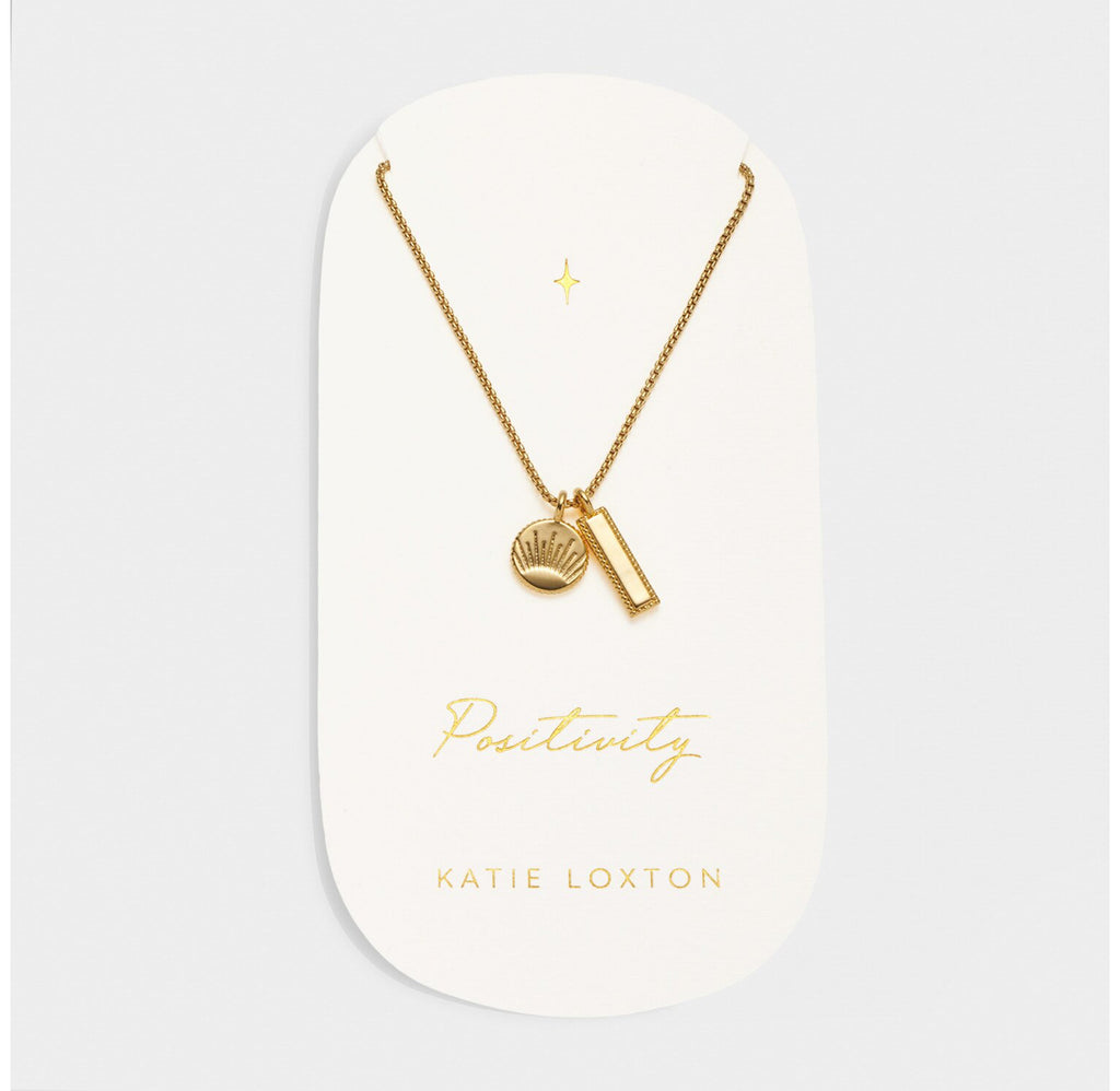 Positivity Waterproof Gold Charm Necklace