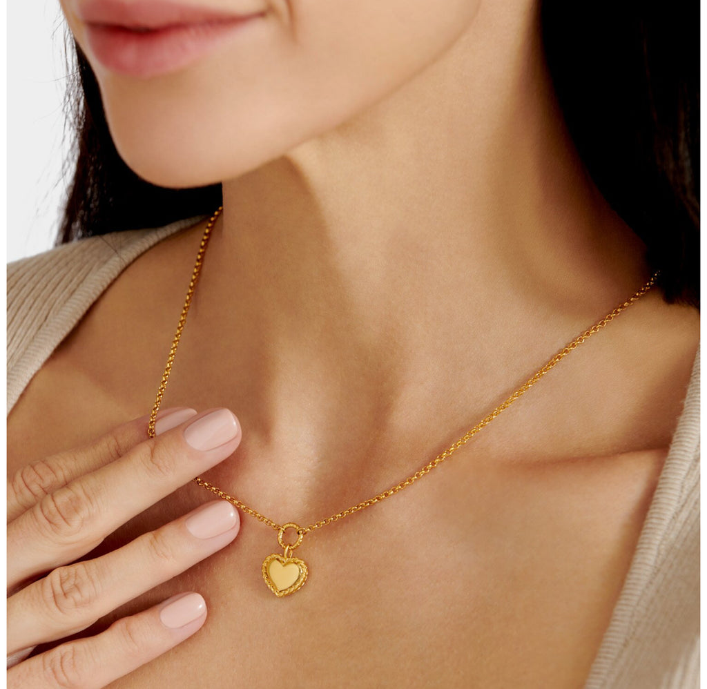 Love Waterproof Gold Heart Necklace