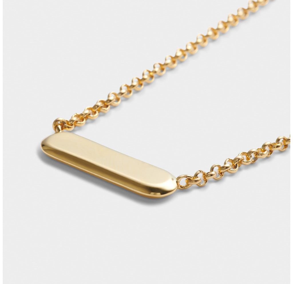With Love Waterproof Gold Signet Necklace