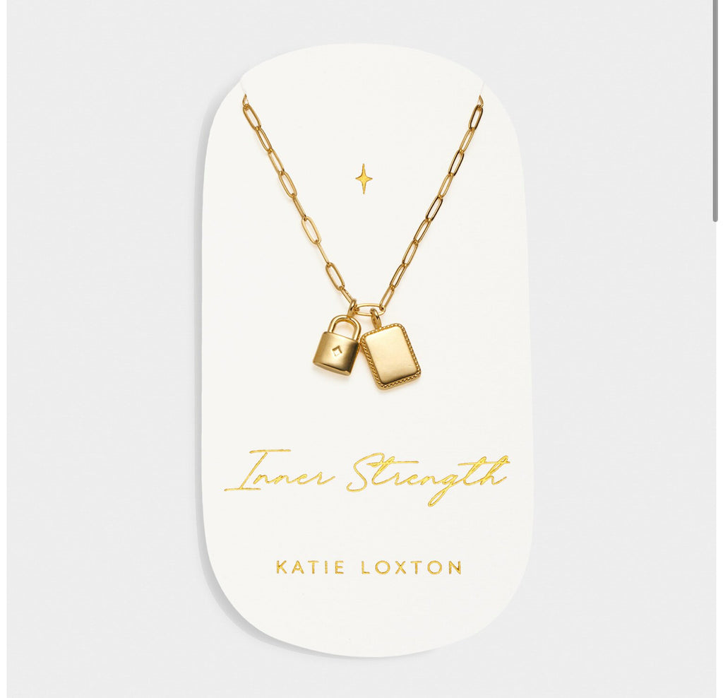 Inner Strength Waterproof Gold Charm Necklace