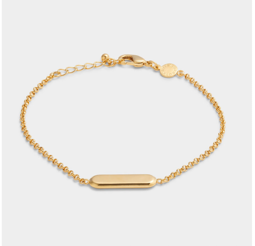 With Love Waterproof Gold Signet Bracelet