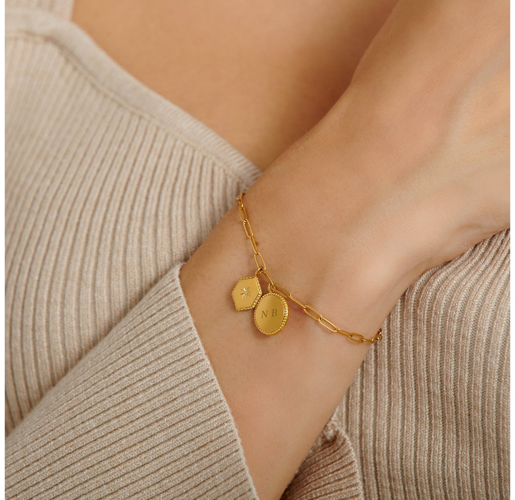 Soul Sister Waterproof Gold Charm Bracelet
