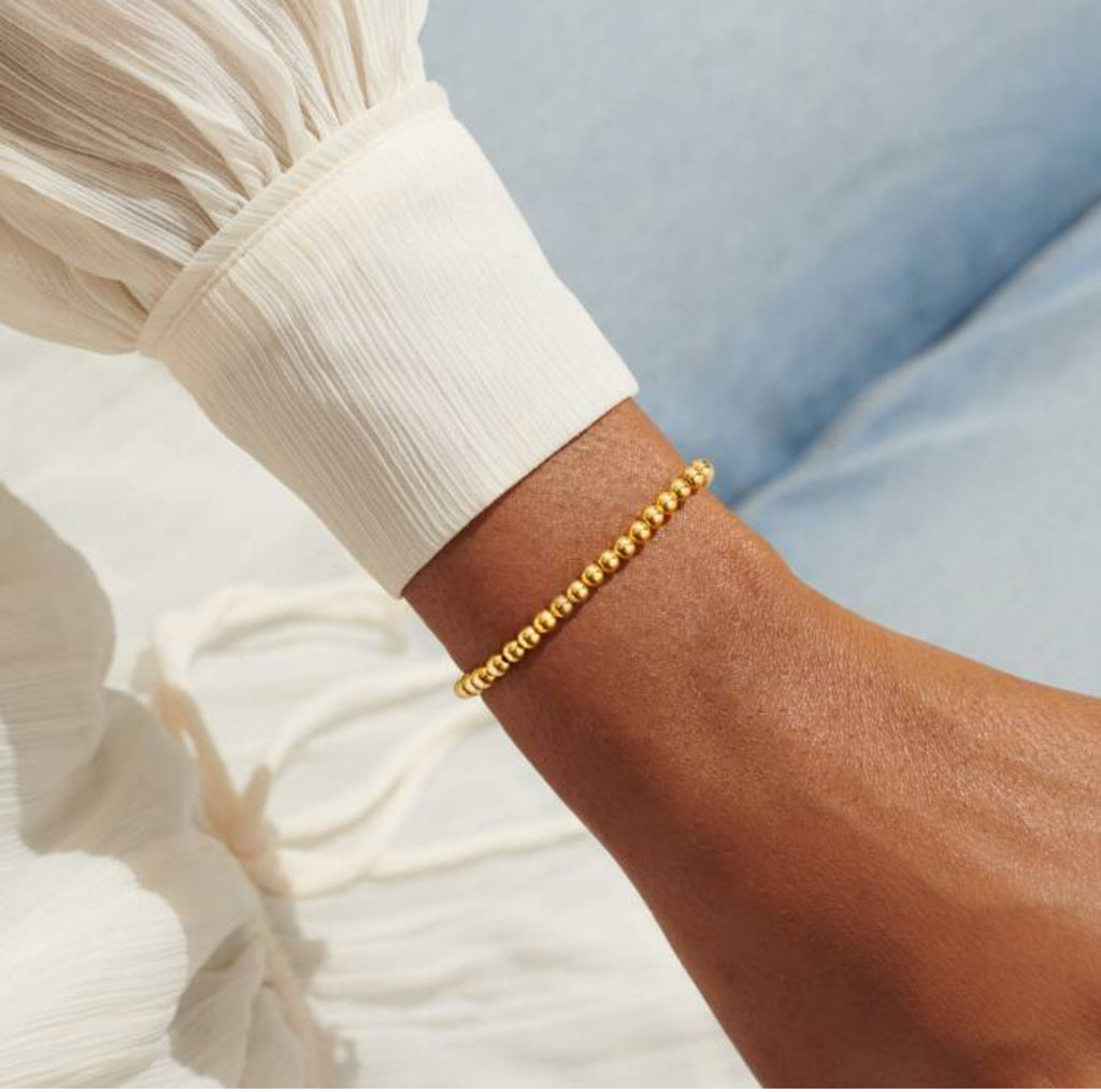 Gold Bead Stacking 4mm Bracelet