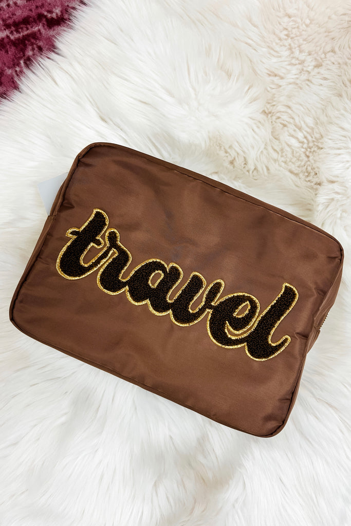 Travel XLarge - Brown Embroidery