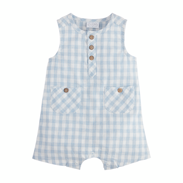 Gingham Shortall- Blue