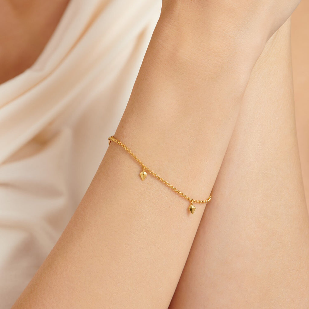 Estes Waterproof Gold Charm Bracelet