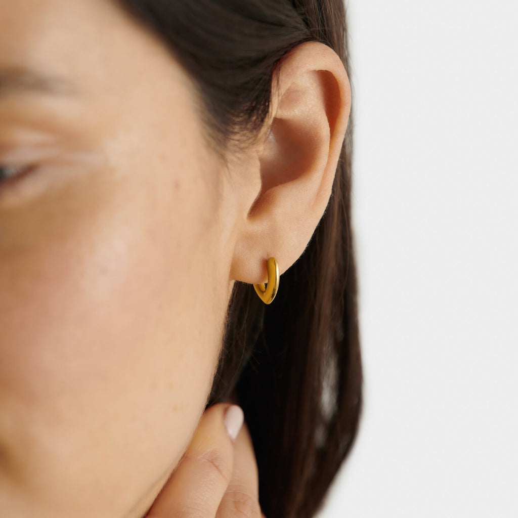 Alora Heart Waterproof Gold Huggie Earrings