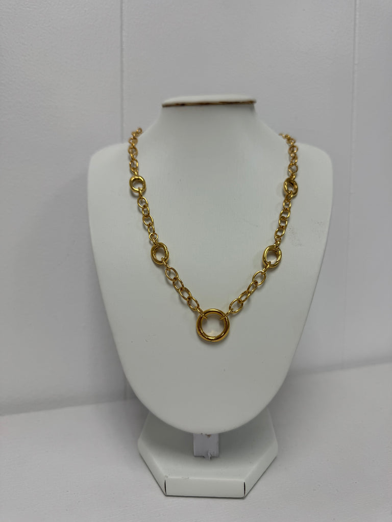 Chunky Cable Chain- 5 Charm Necklace