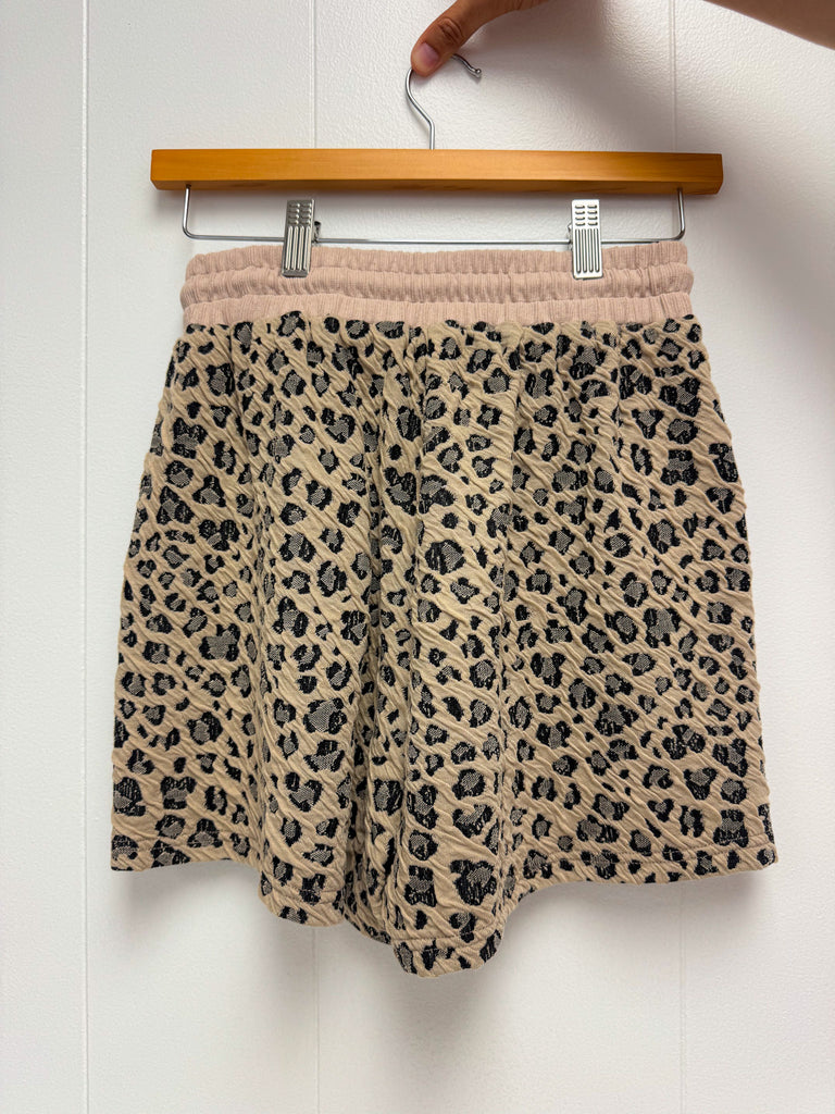 Mary Leopard Shorts