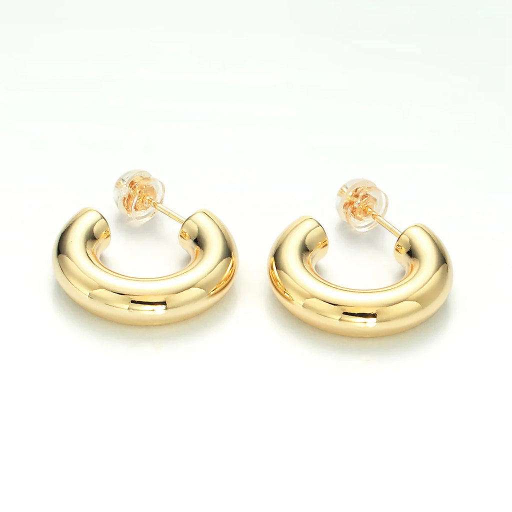 20mm Lightweight Minimalist C-Shaped Hoop Earrings