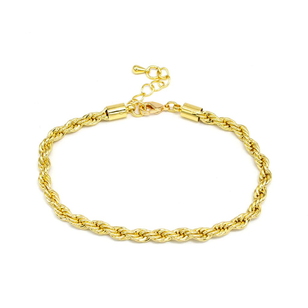 Chunky Gold Rope Adjustable Bracelet