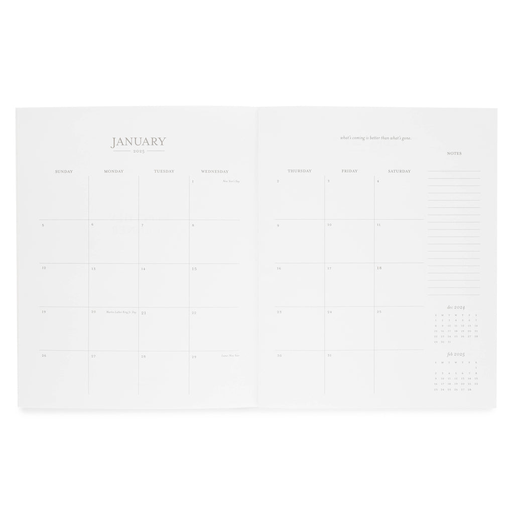 2025 Blue Pinstripe Monthly Planner