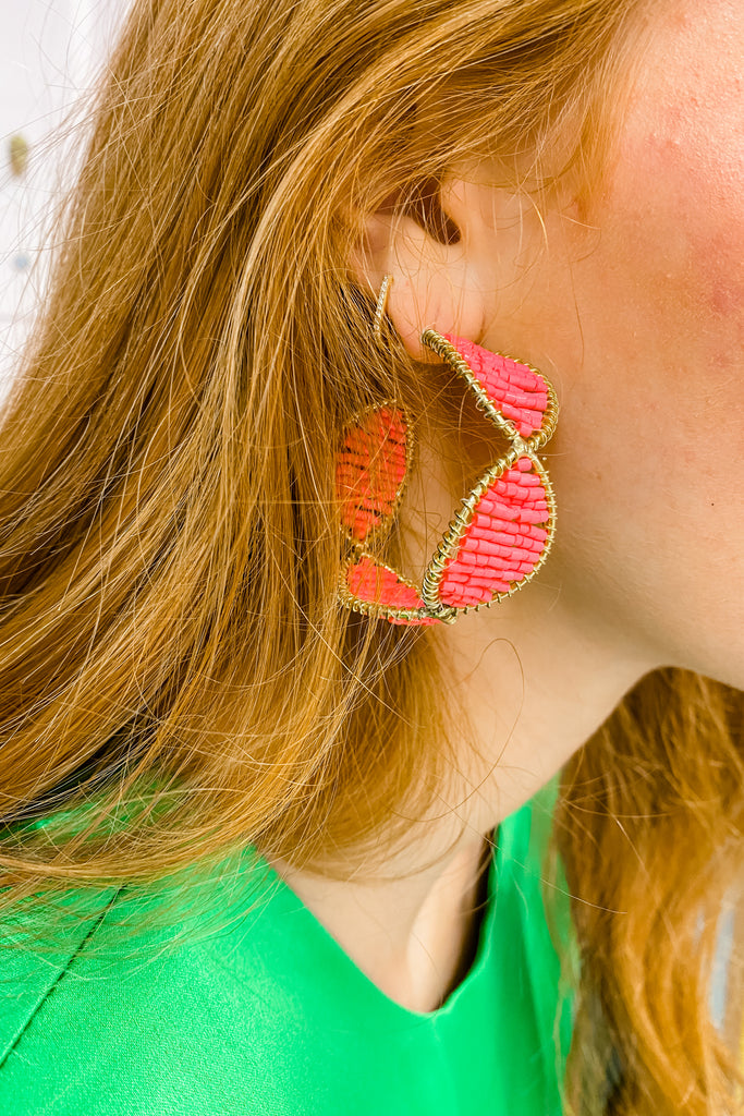 Seeing Clearly Earrings- Coral