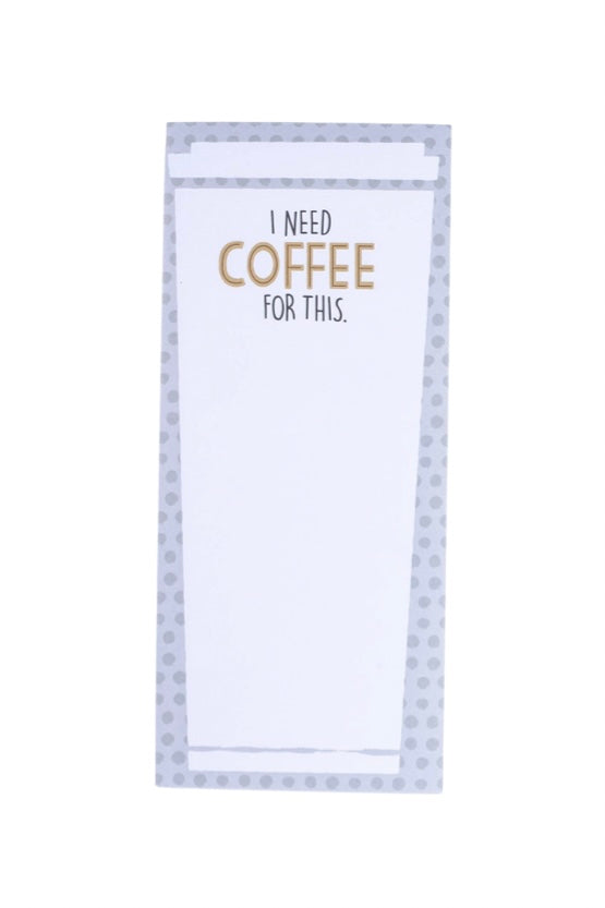 Magnetic Notes List- Coffee