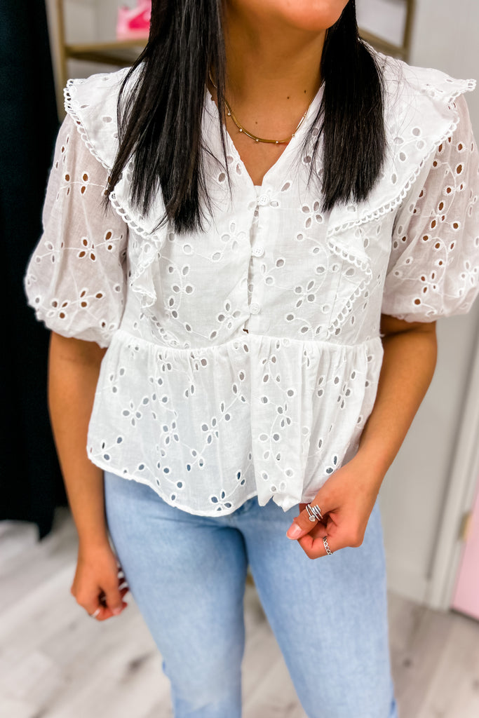 Think Happy Thoughts Top- White