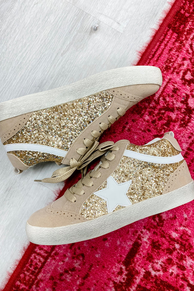 Midi Superstar Sneakers-Gold