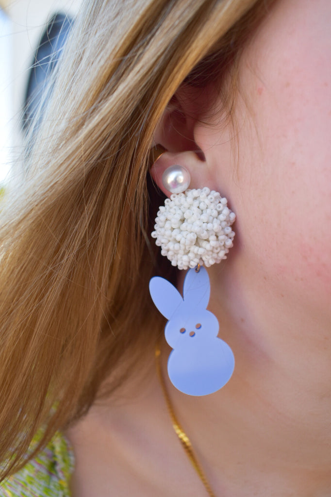 Peep Of My Heart Earrings- Periwinkle