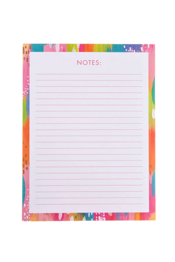 Large Notepad- Bright Brushstroke